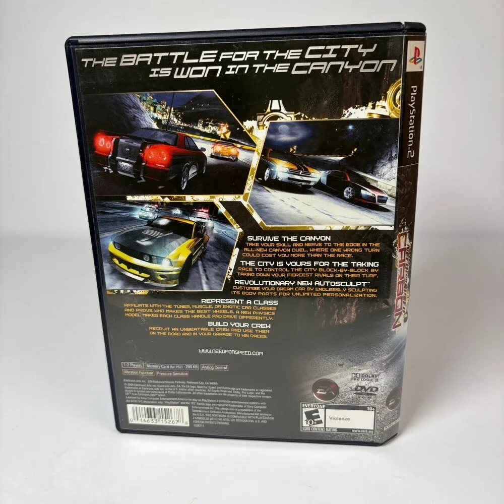 Need for Speed Carbon PlayStation 2 PS2 Video Game Racing Black Label Complete